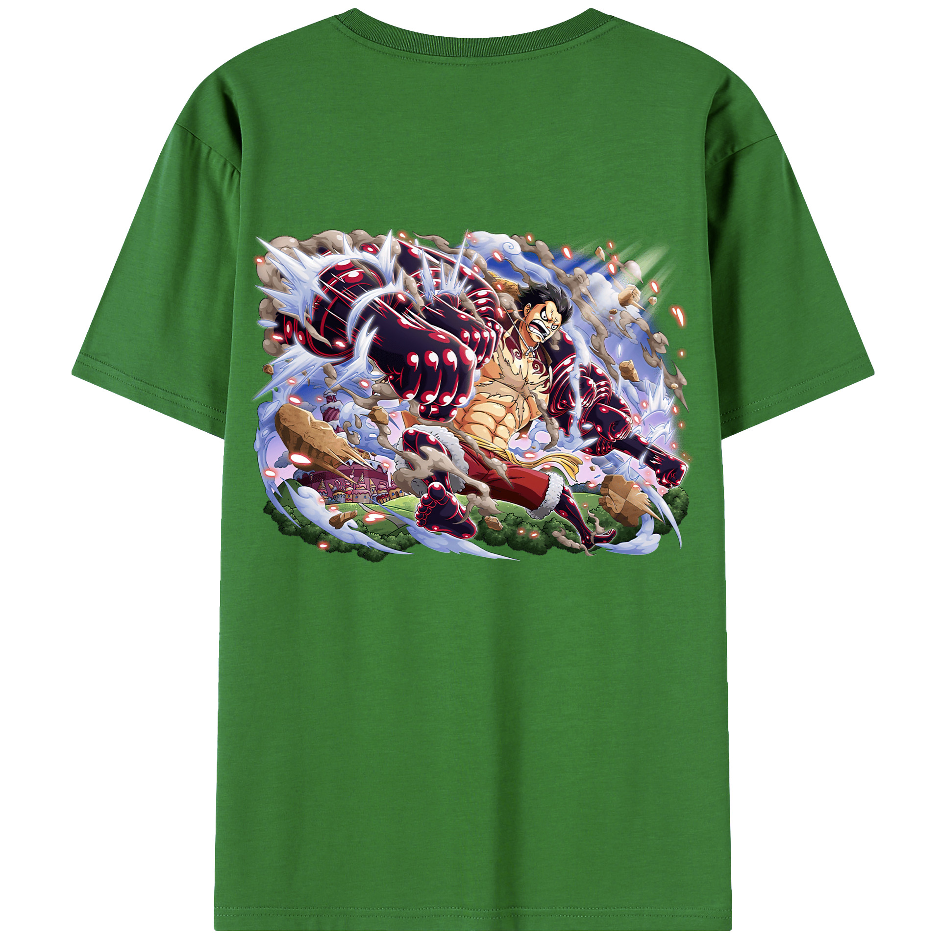 ワンピース モンキー・D・ルフィ ONE PIECE Monkey D. Luffy レディース半袖Tシャツ(バックプリント)